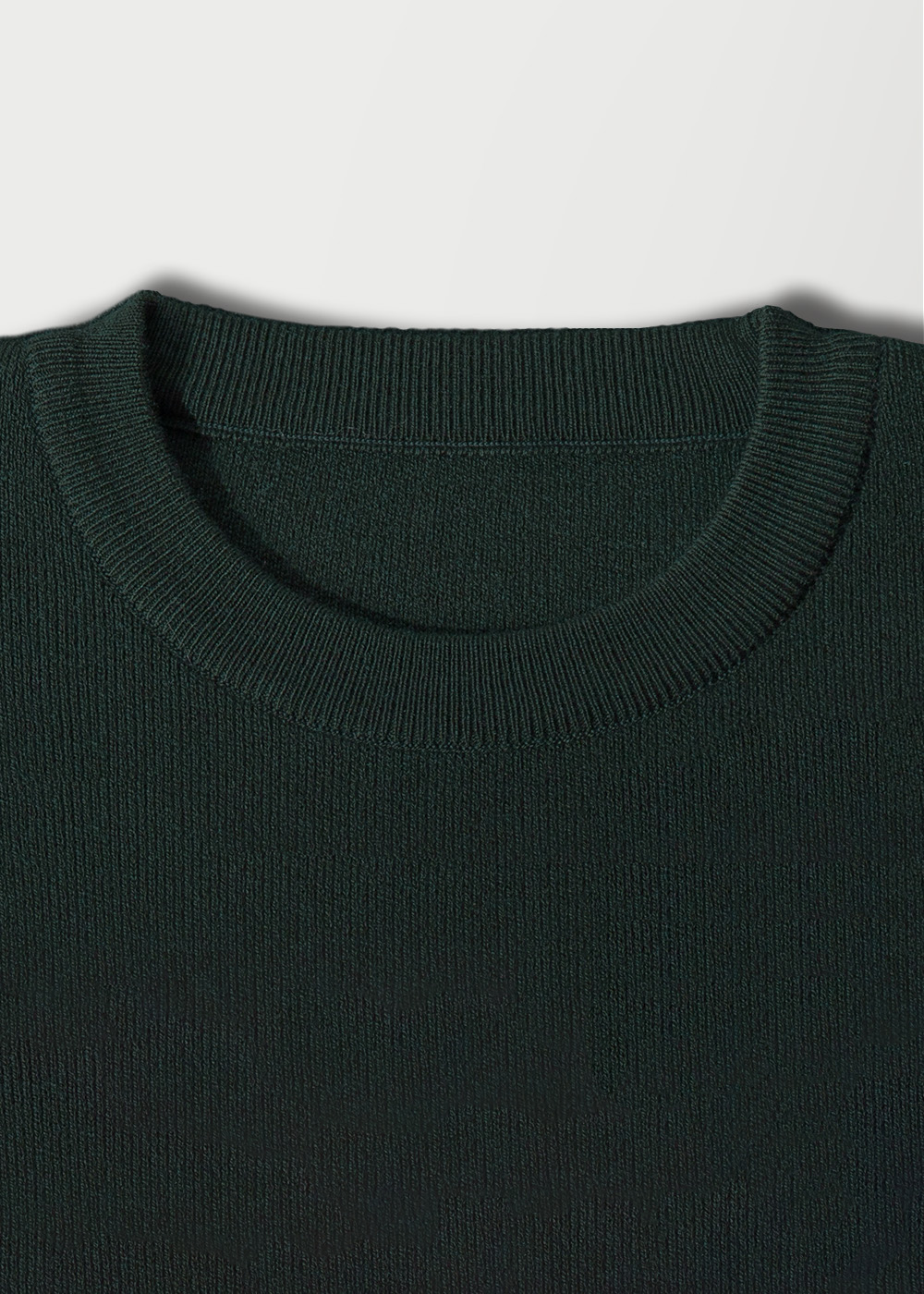 Wool Blended Casual Crewneck Knit _ green