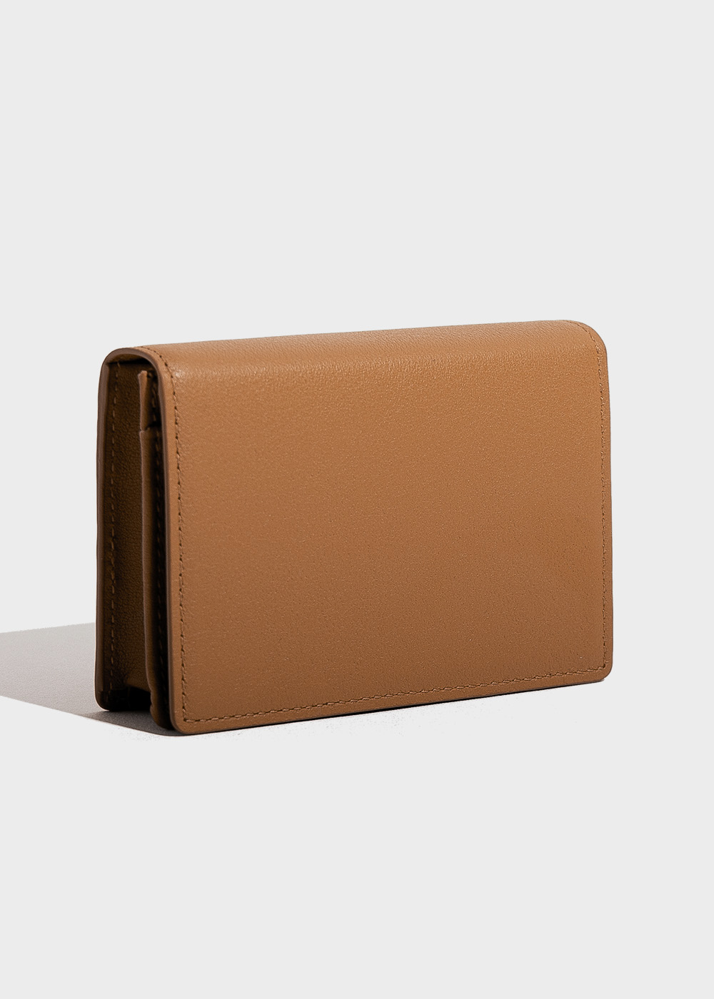 Cow Leather Card Wallet _ camel