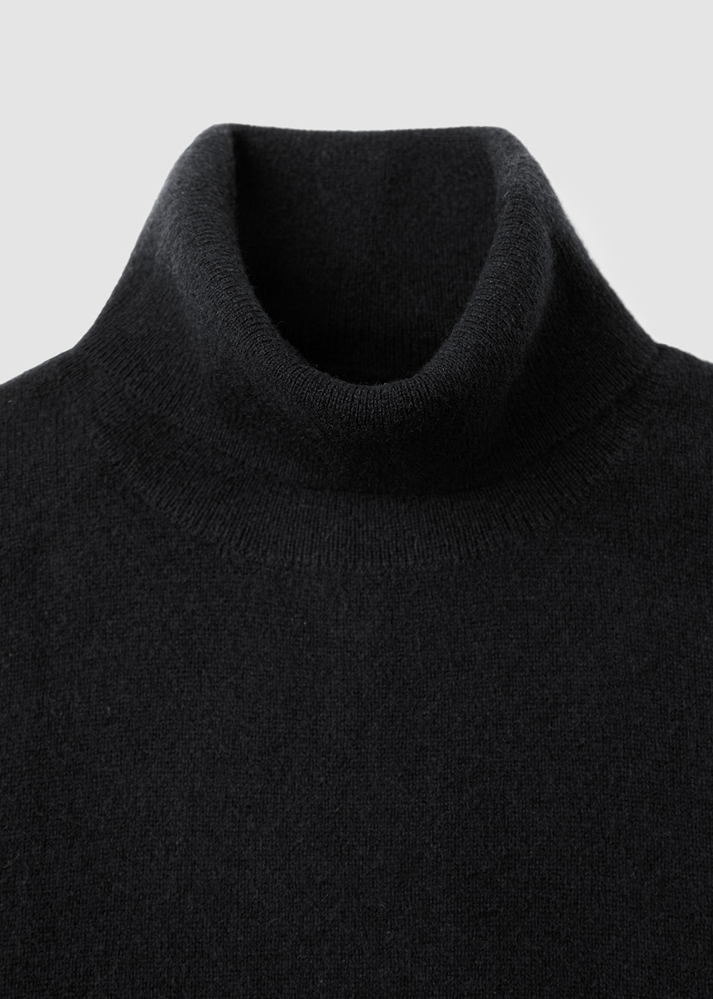 Cashmere 30% Blended Turtleneck Knit _ black