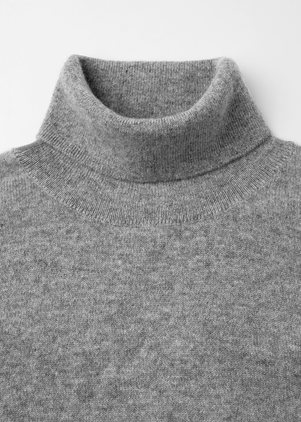 Cashmere 10% Blended Turtleneck Knit _ gray