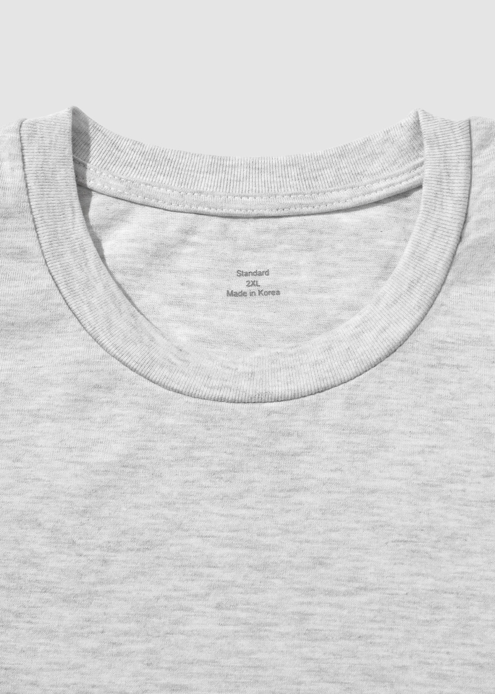 D. Tumbled Carded Cotton 100% 20/1 Single T-shirt _ melange white