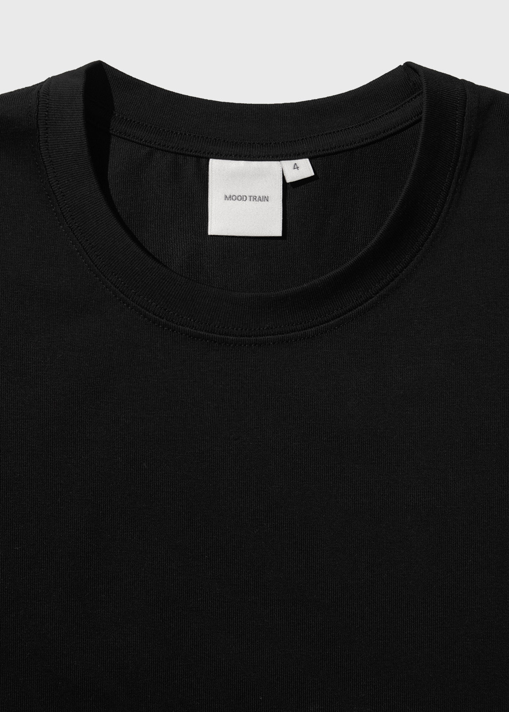 G. Heavy Enzymed Combed Cotton-Polyester Blended 12/1 Single T-shirt _ black