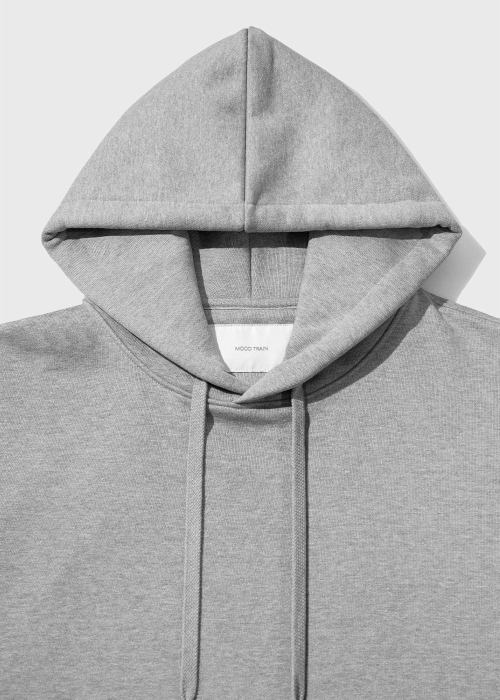 Silky Finished Heavy Cotton Wide Strap Sweat Hoodie _ gray
