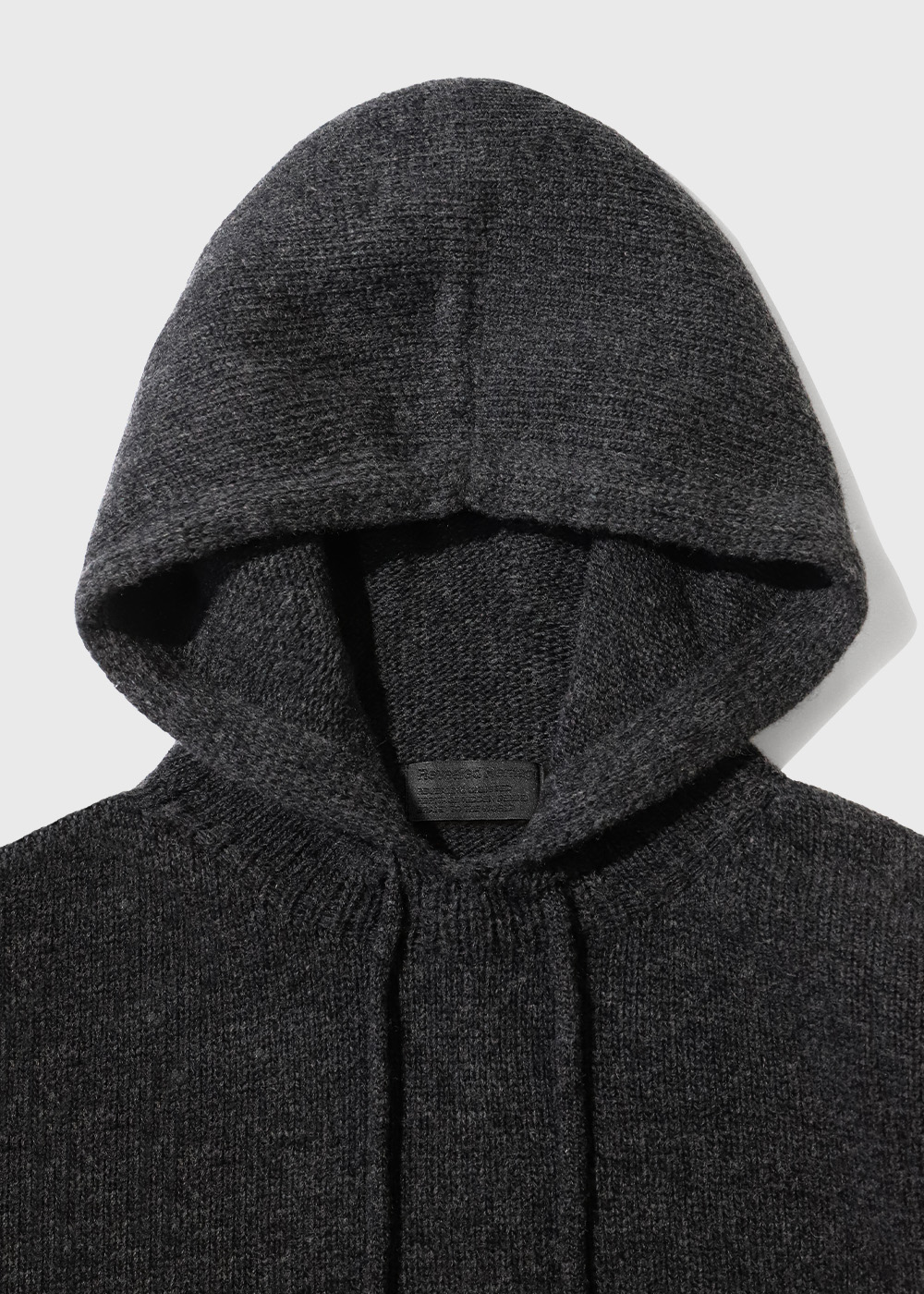 Whole Garment Hoodie Knit _ charcoal