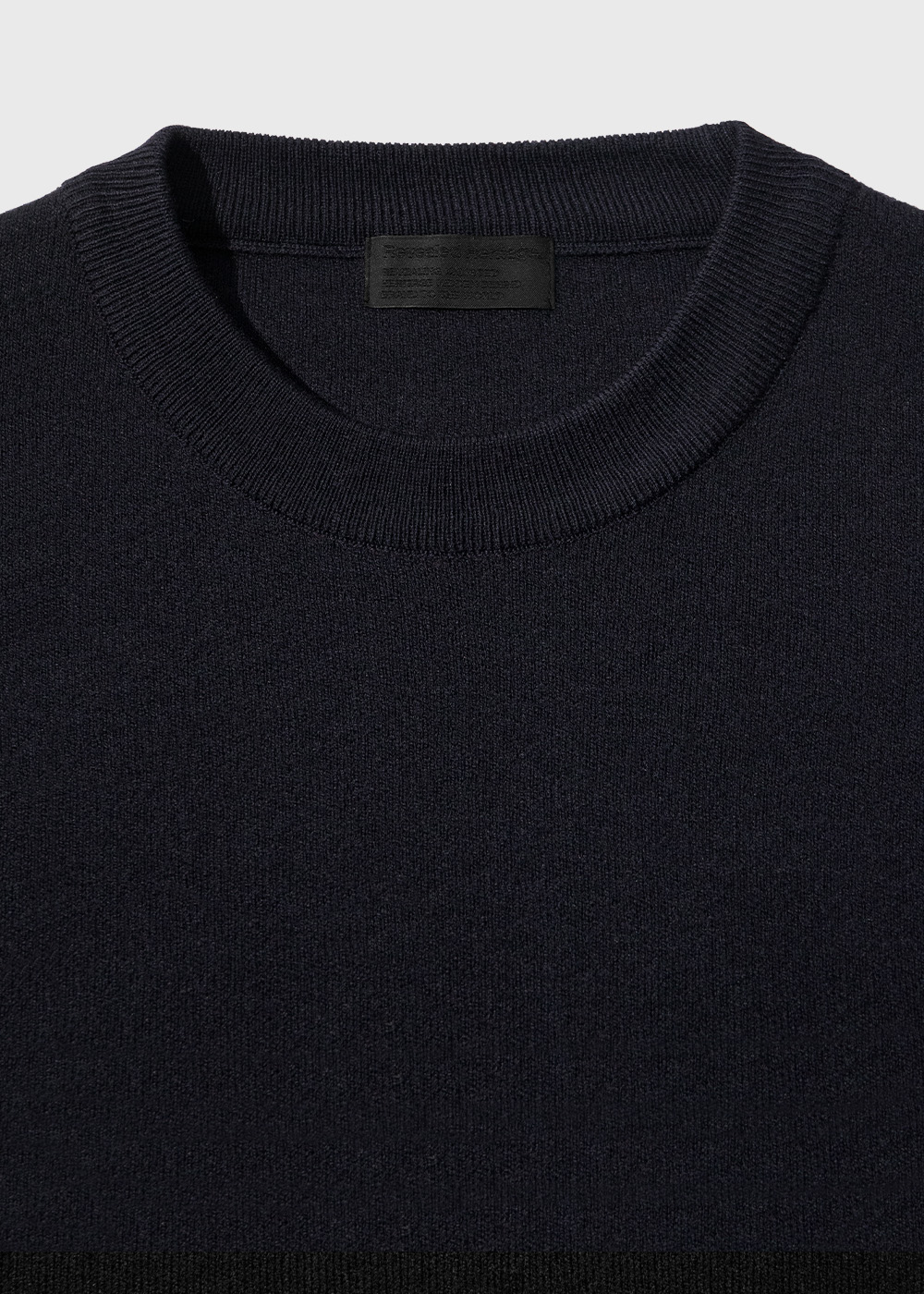 Wool Blended Classic Crewneck Knit _ navy