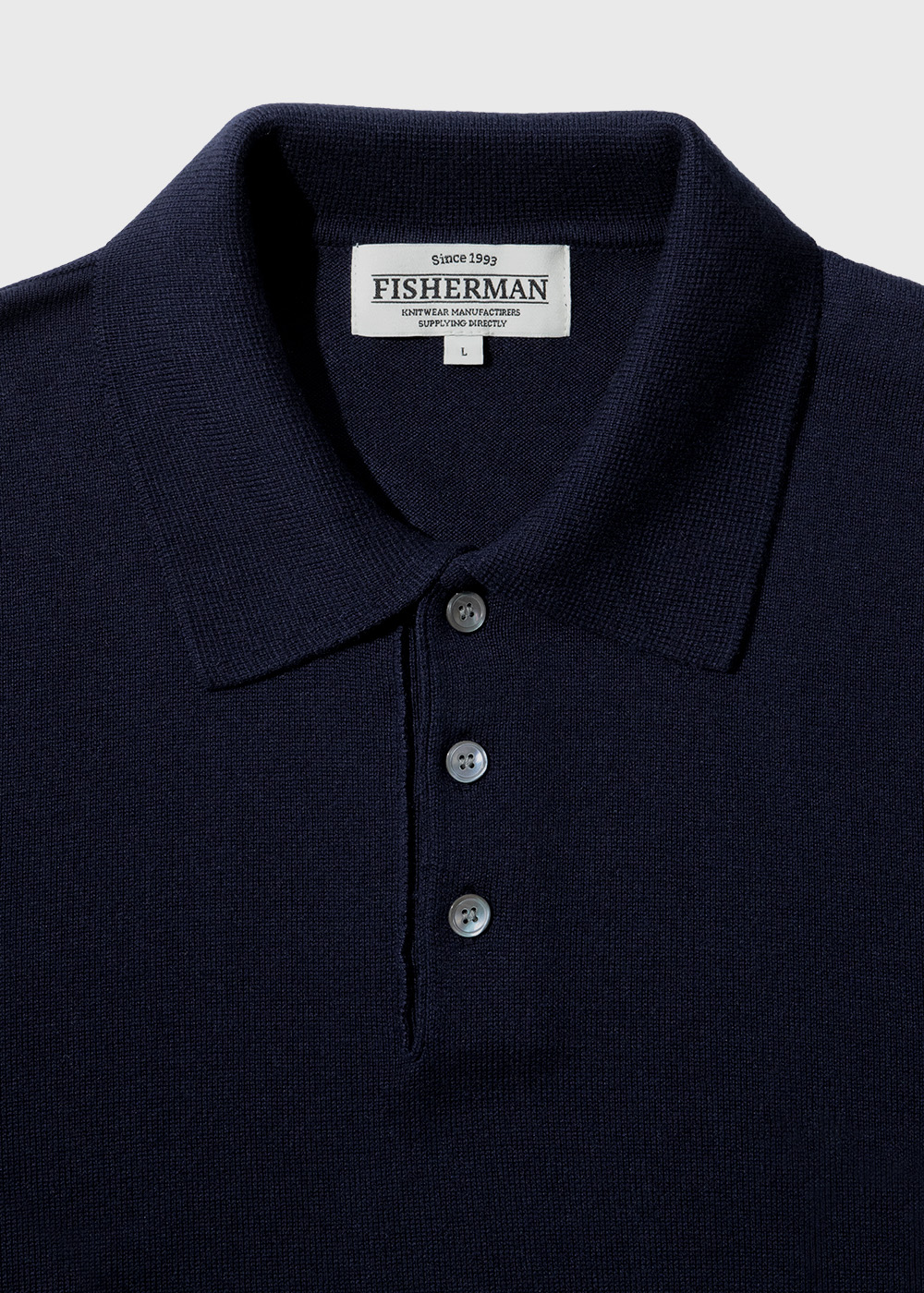 Silk 85% Cashmere 15% Worsted Wool Blended Short Sleeve Polo Knit _ navy