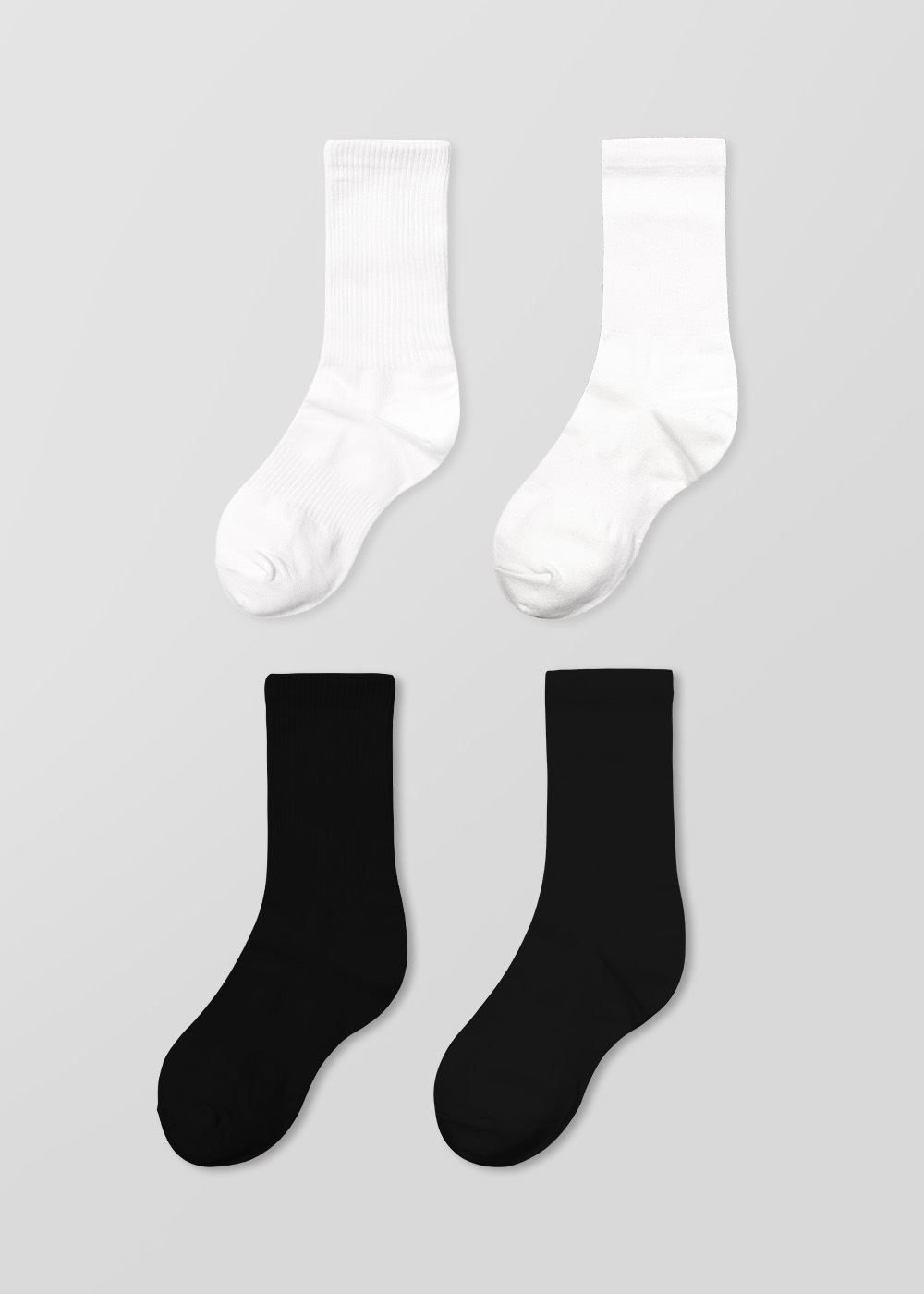 [3 packs] Standard High Cut Socks _ 2 types
