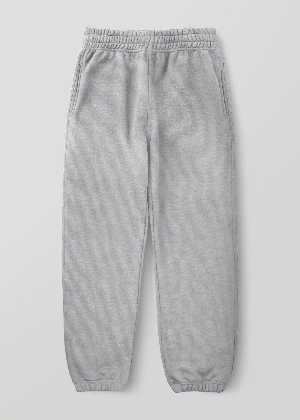 Silky Finished Heavy Cotton Jogger Pants _ gray