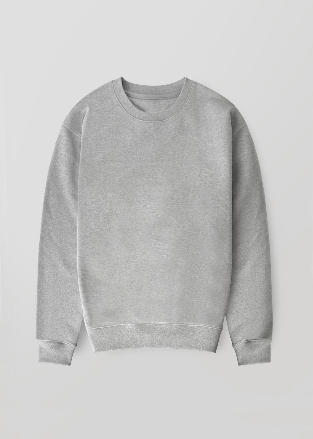 Silky Finished Heavy Cotton Sweat Crewneck _ gray