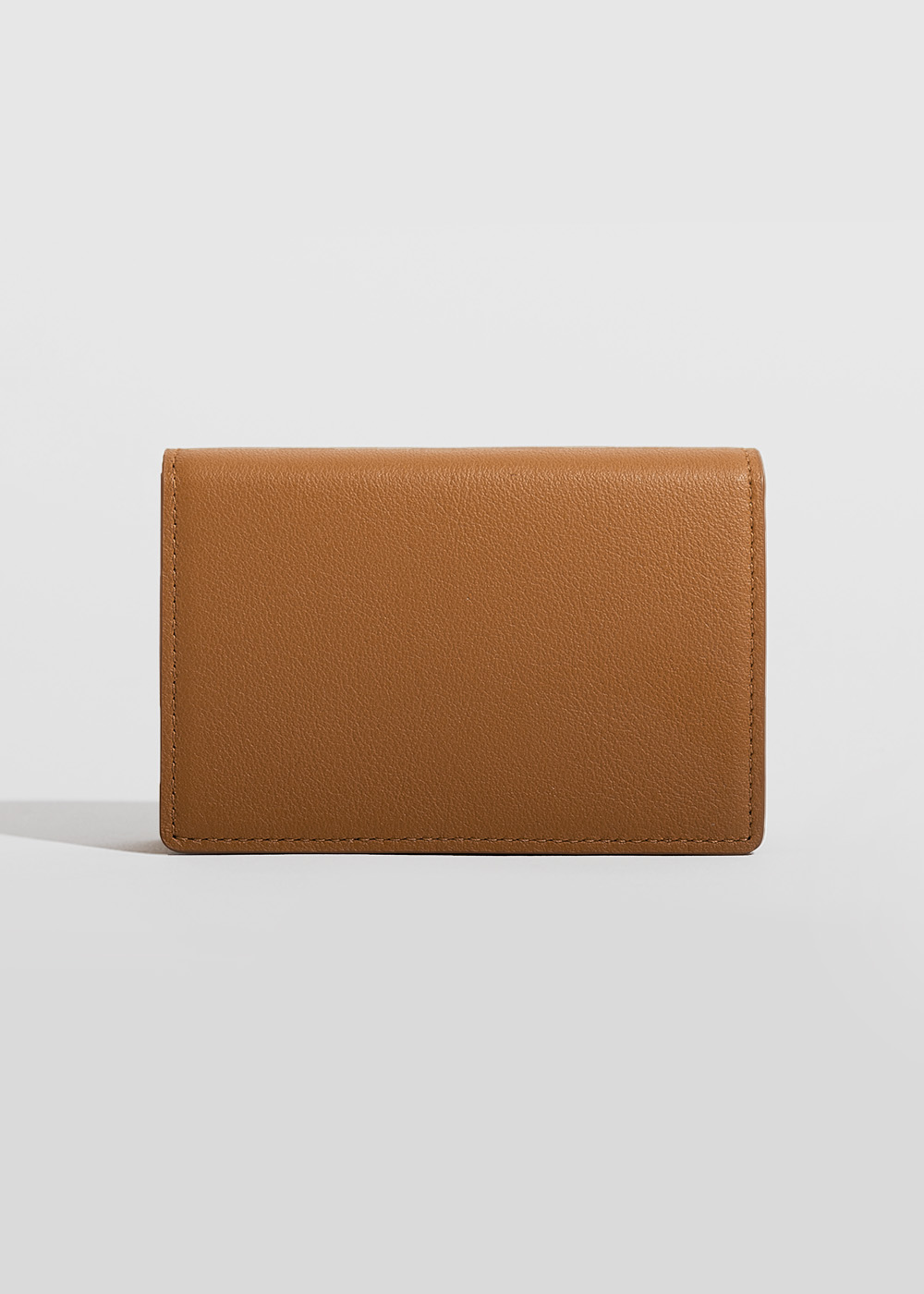 Cow Leather Card Wallet _ camel