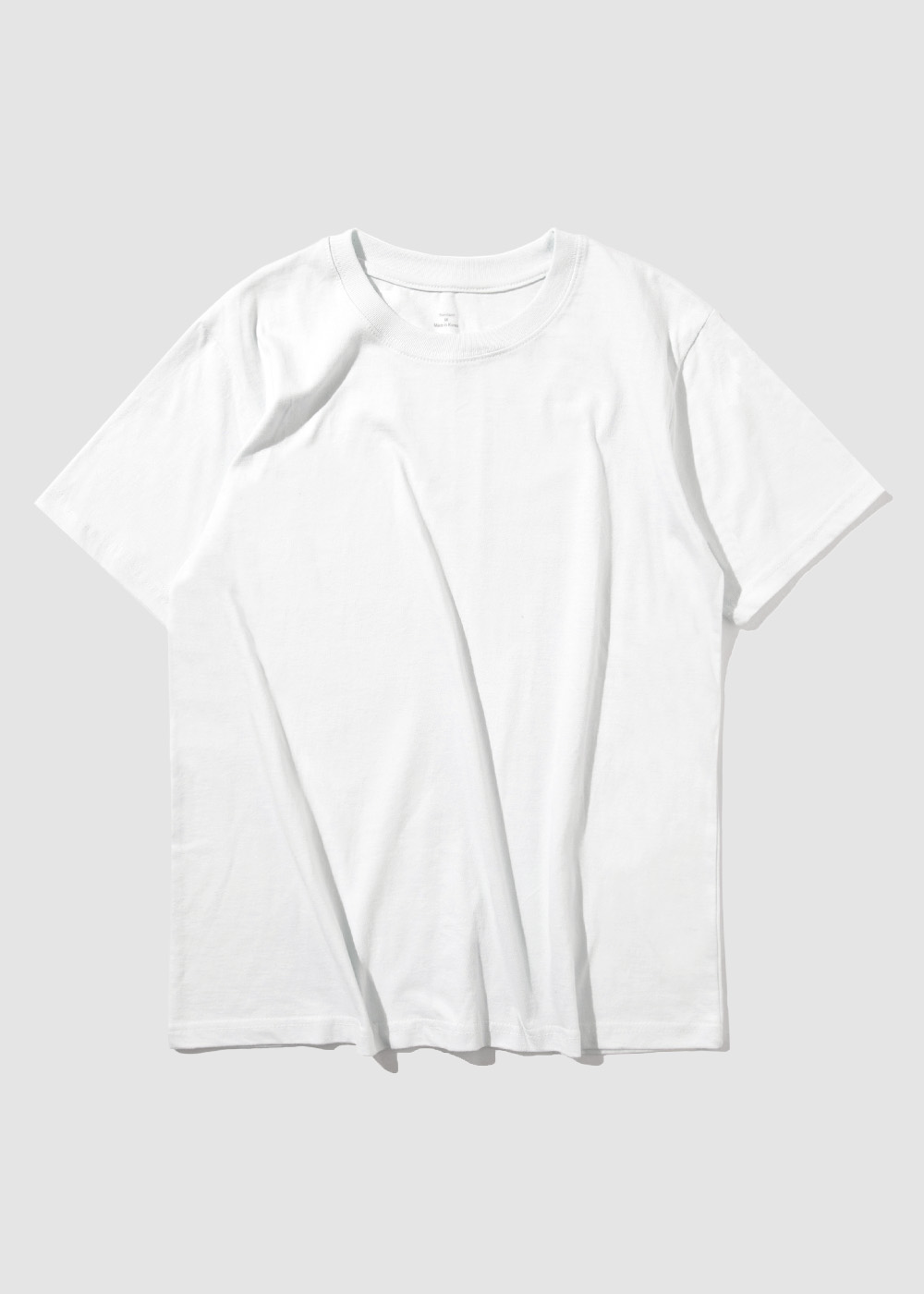 D. Tumbled Carded Cotton 100% 20/1 Single T-shirt _ off white