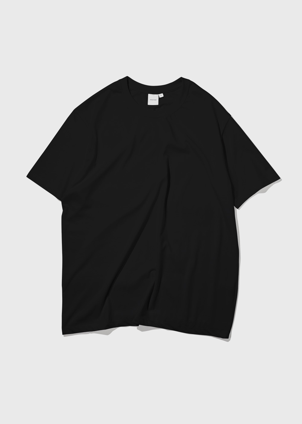 H. Enzymed Carded Cotton-Polyester Blended 20/1 Single T-shirt _ black