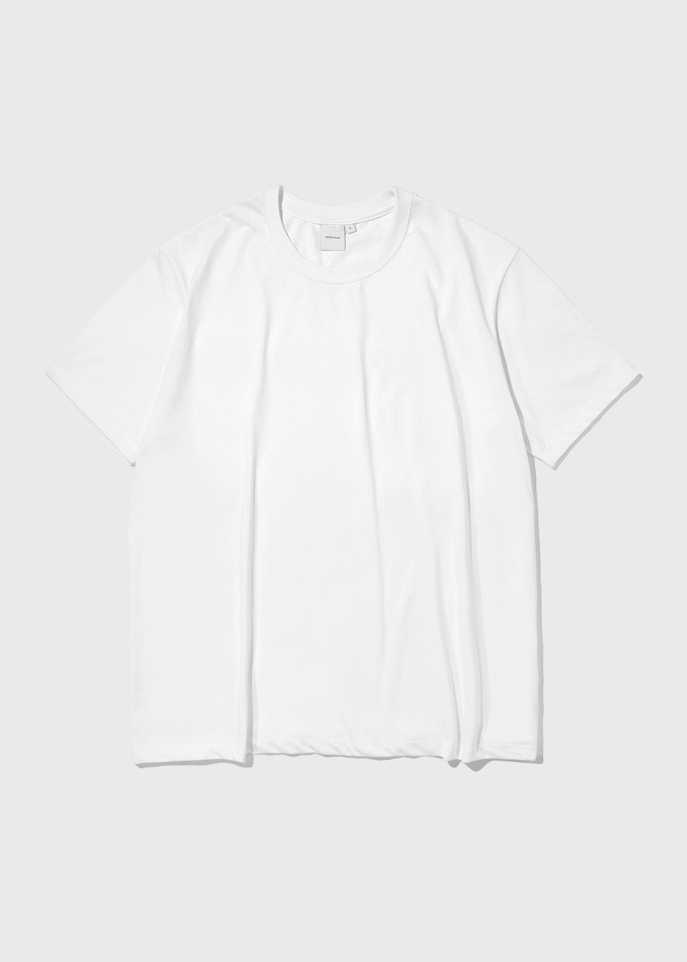 H. Enzymed Carded Cotton-Polyester Blended 20/1 Single T-shirt _ white