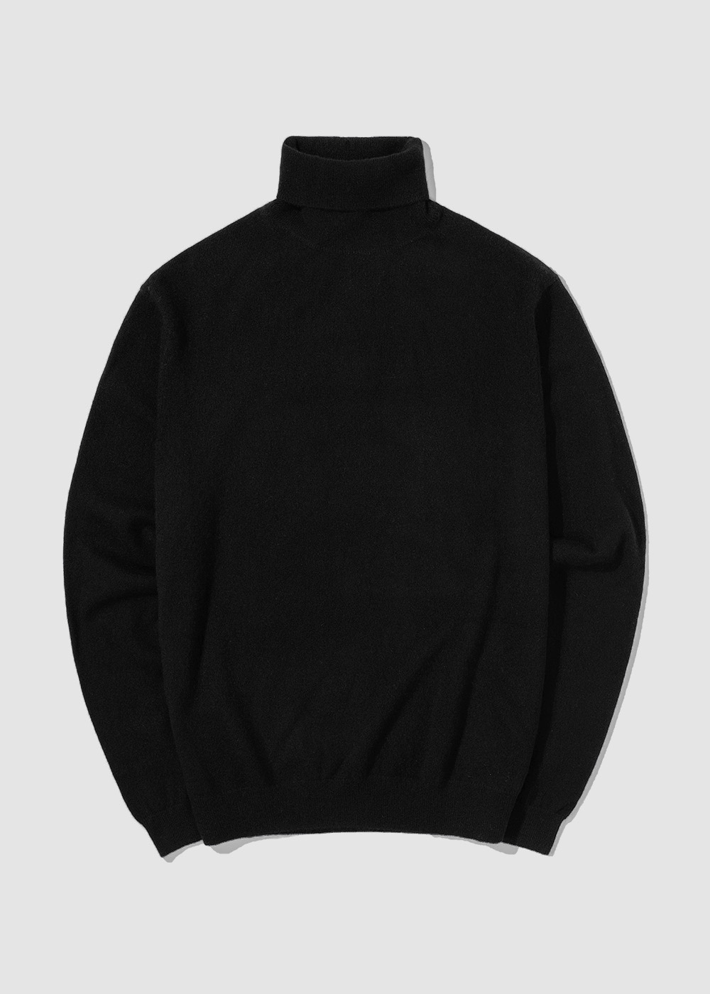 Cashmere 10% Blended Turtleneck Knit _ black