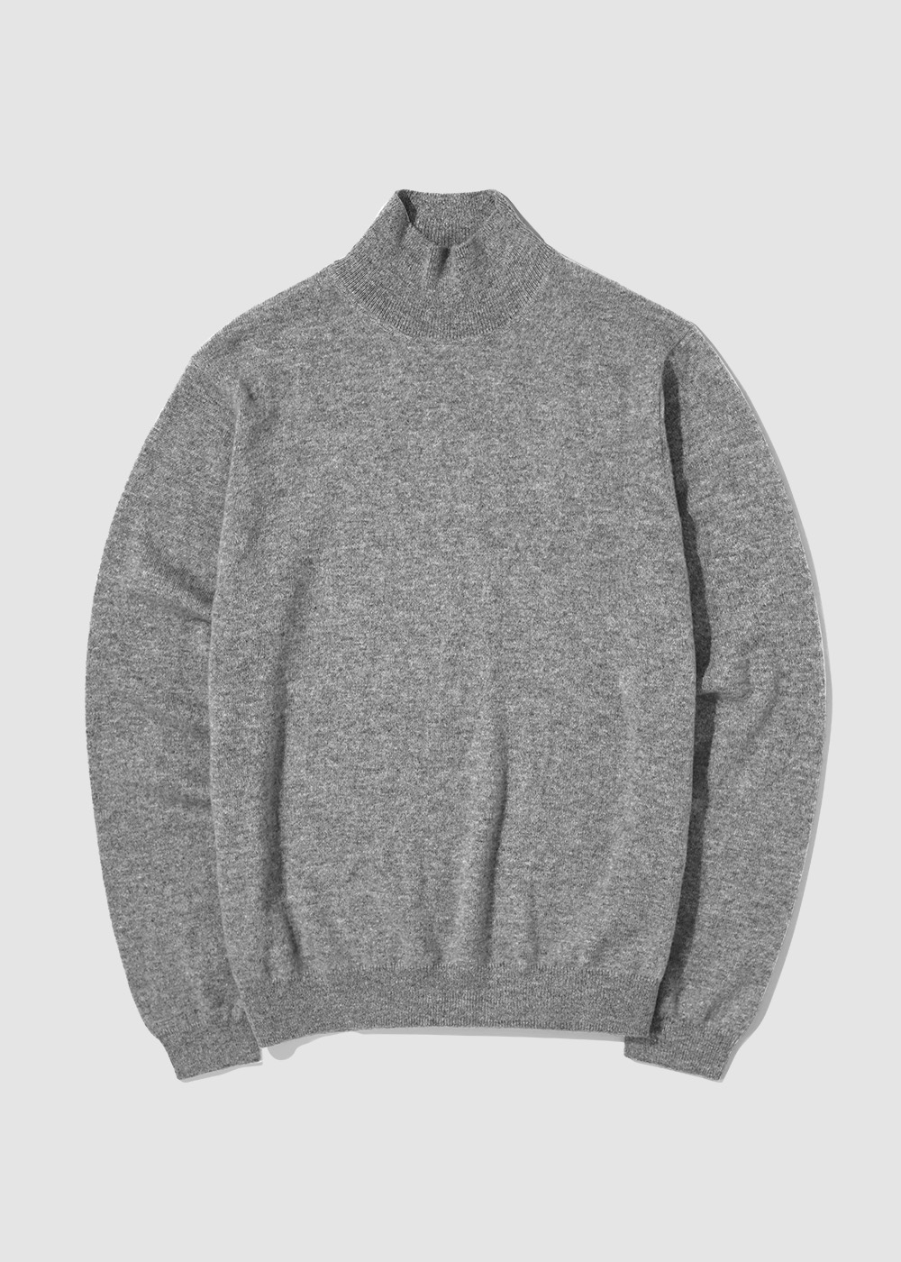 Cashmere 10% Blended Mockneck Knit _ gray