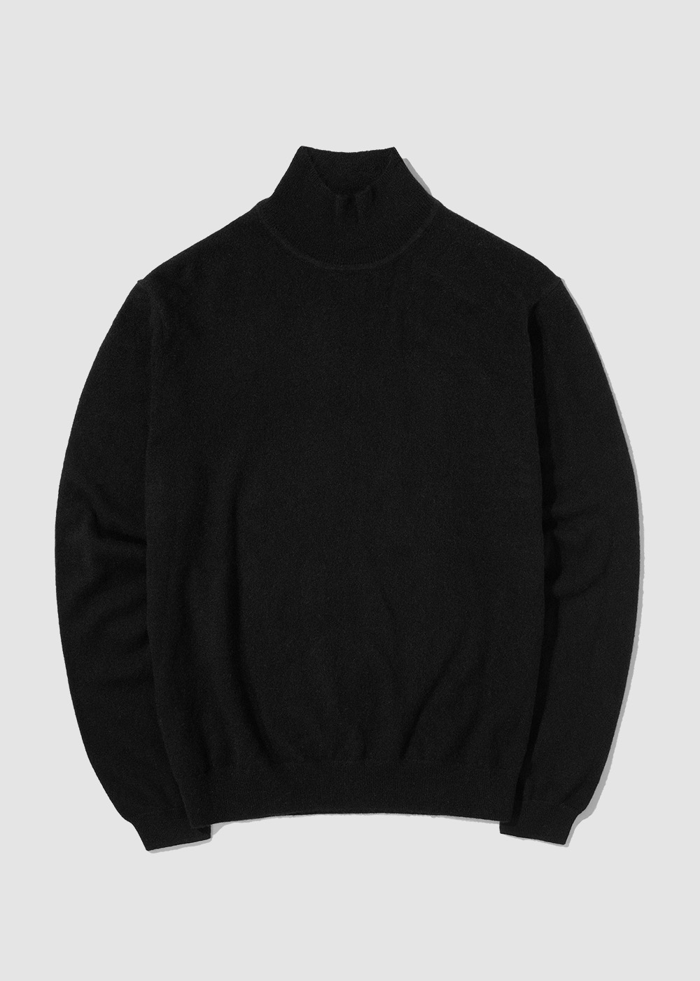 Cashmere 10% Blended Mockneck Knit _ black