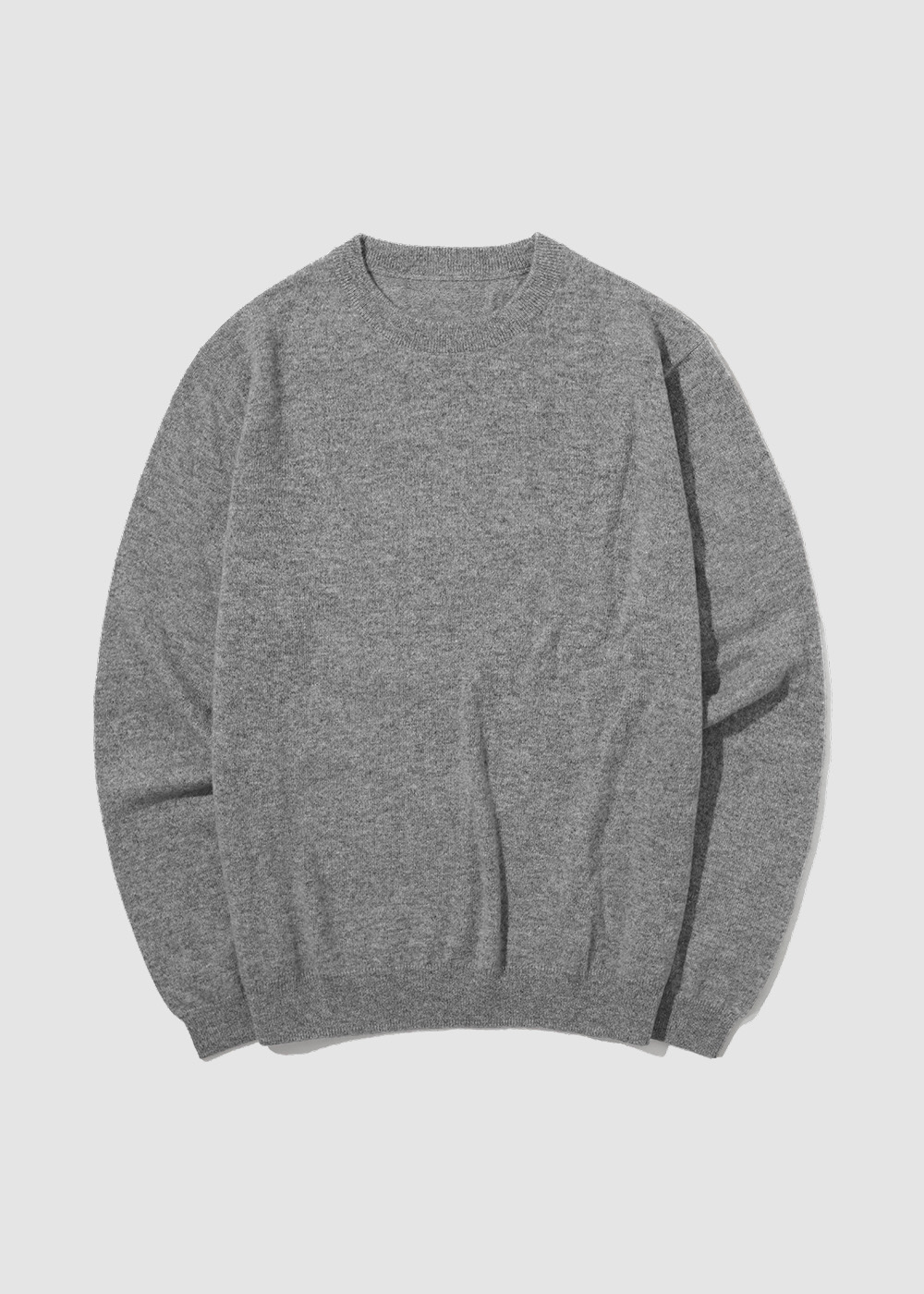 Cashmere 10% Blended Crewneck Knit _ gray