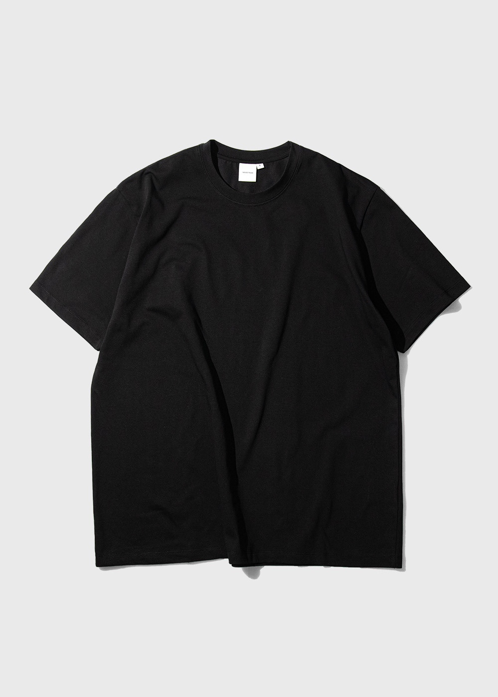 G. Heavy Enzymed Combed Cotton-Polyester Blended 12/1 Single T-shirt _ black