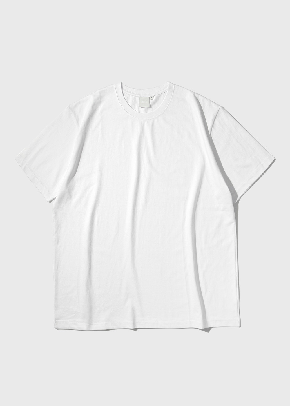 G. Heavy Enzymed Combed Cotton-Polyester Blended 12/1 Single T-shirt _ white