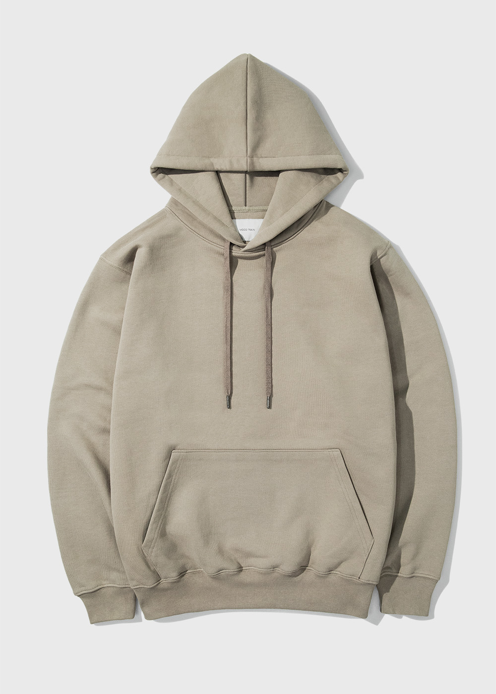 Silky Finished Heavy Cotton Wide Strap Sweat Hoodie _ dove