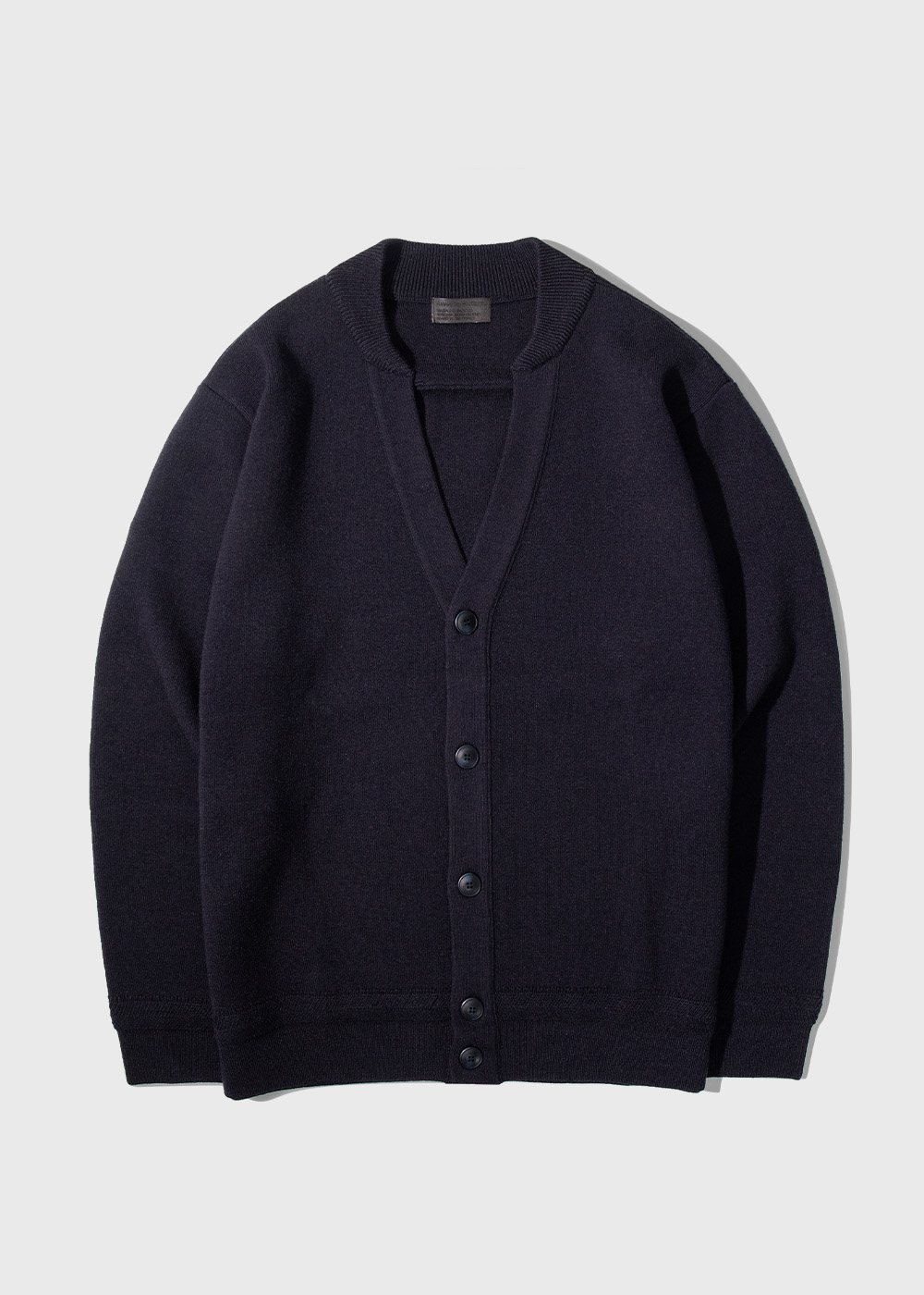 Wool Blended Cardigan Knit _ navy