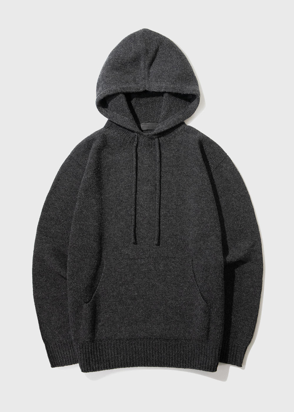 Whole Garment Hoodie Knit _ charcoal