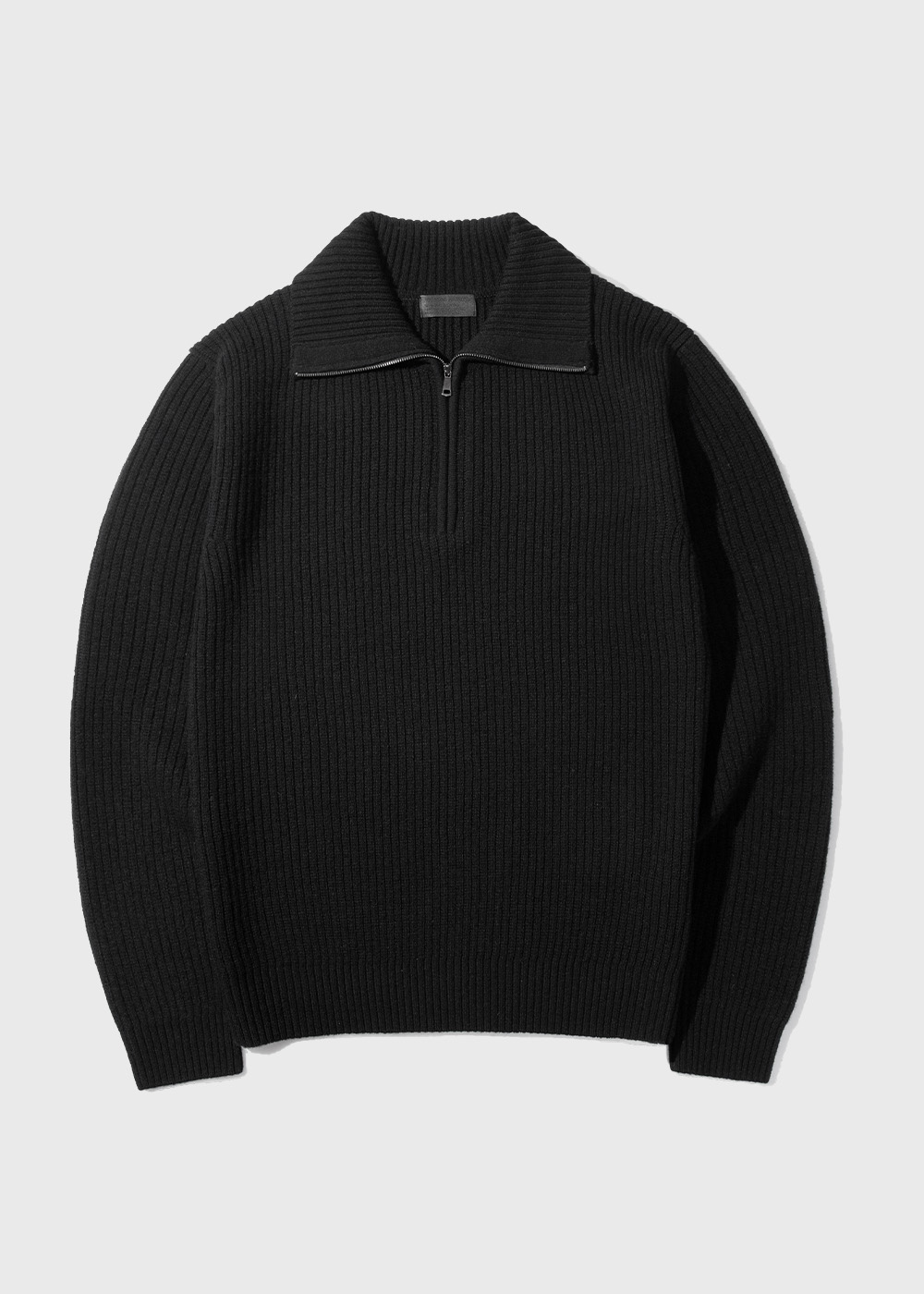 Half Zip Pullover Cardigan Knit _ black